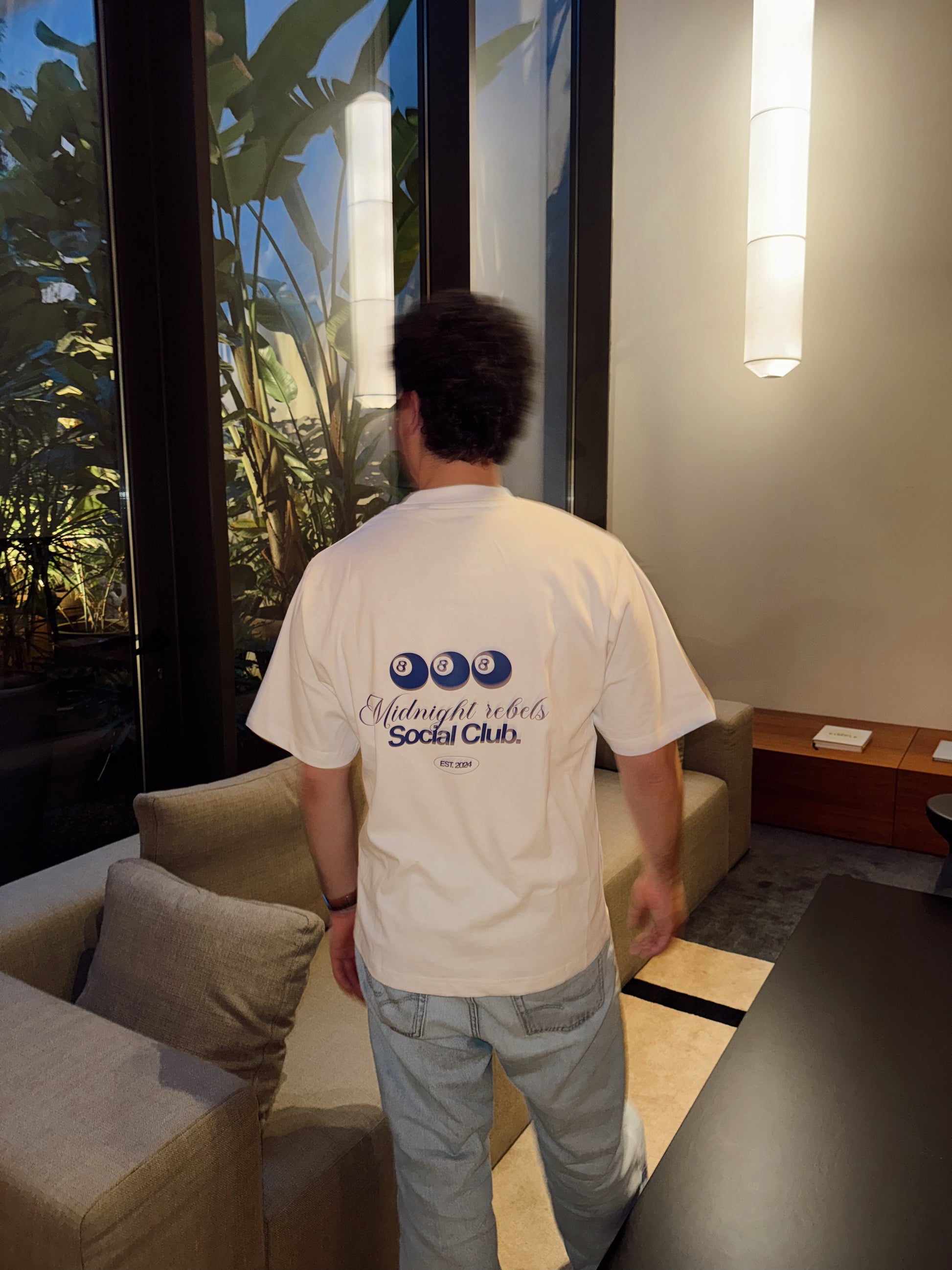 Camiseta Blanca Midnight Rebels Azul