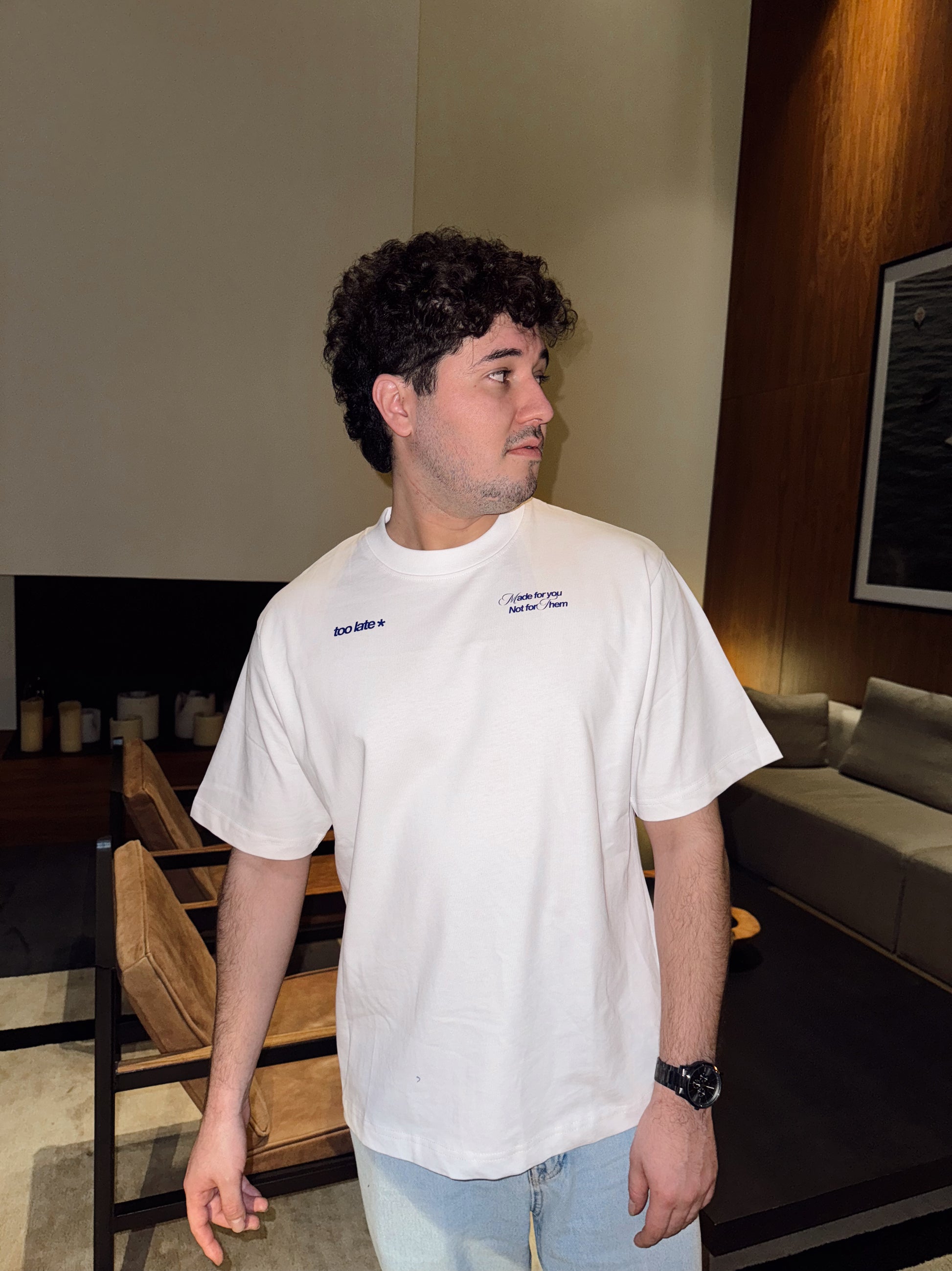 Camiseta Blanca Midnight Rebels Azul