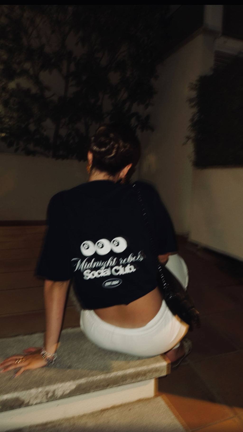 Camiseta Azul Midnight Rebels Blanco