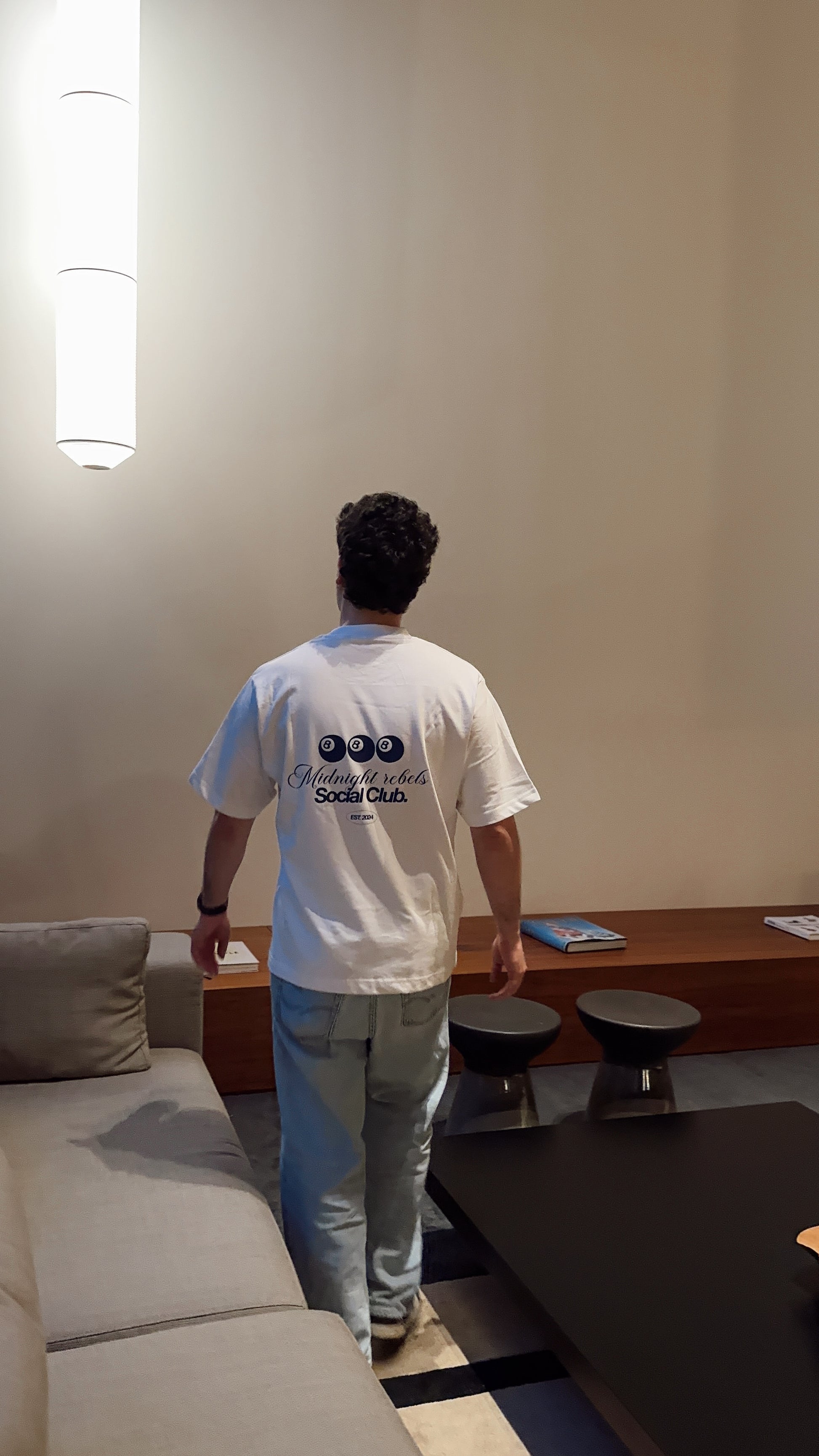 Camiseta Blanca Midnight Rebels Azul