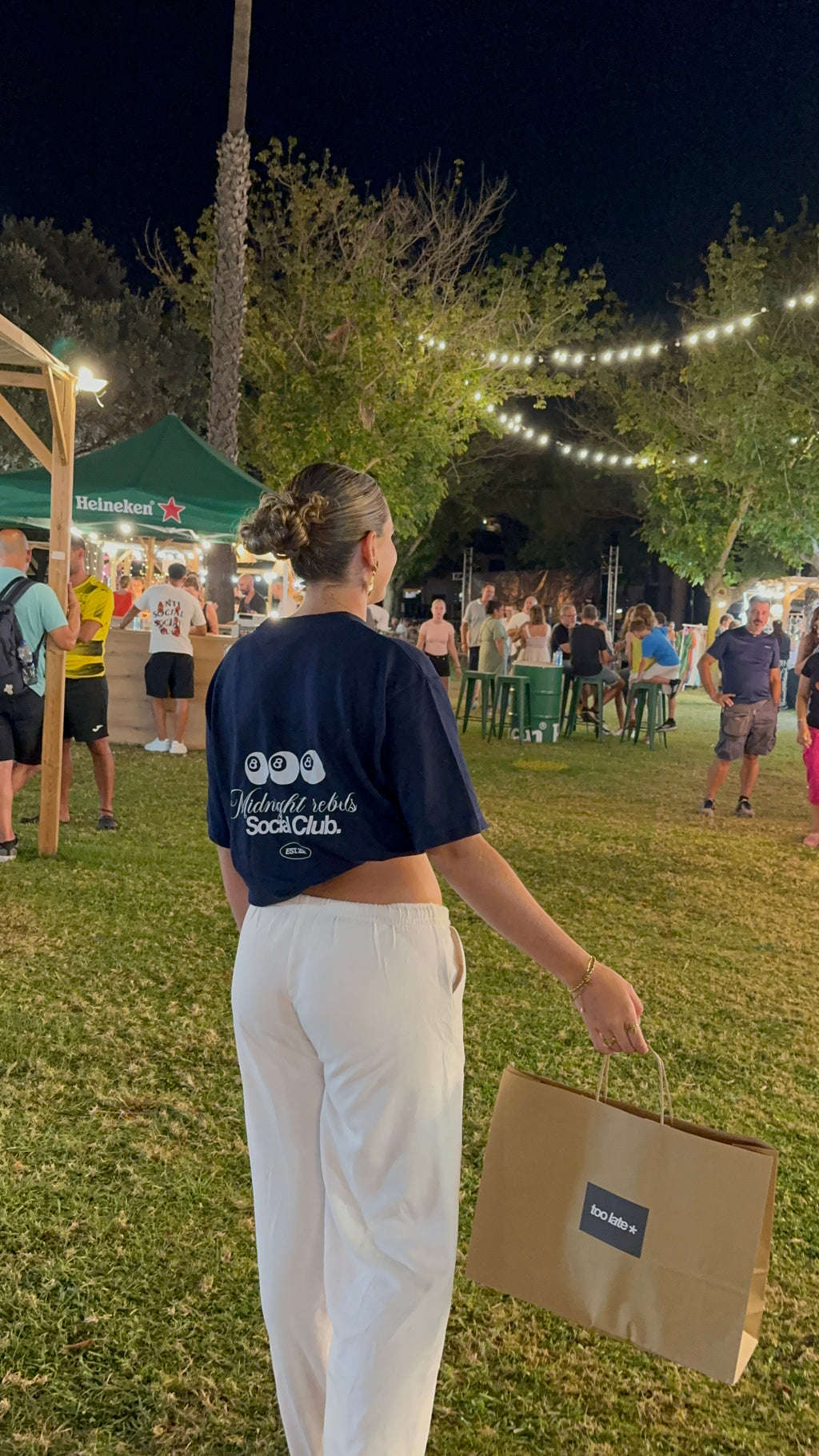 Camiseta Azul Midnight Rebels Blanco